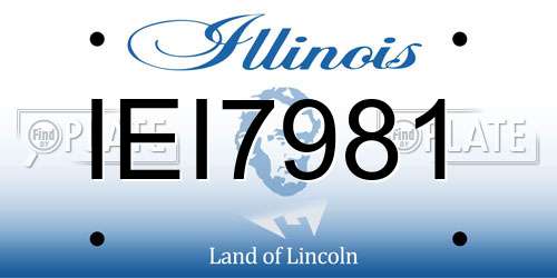 IEI7981 Illinois License Plate