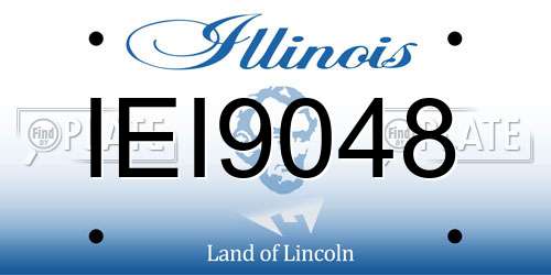 IEI9048 Illinois License Plate