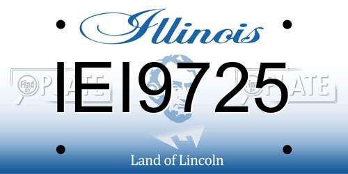 IEI9725 Illinois License Plate