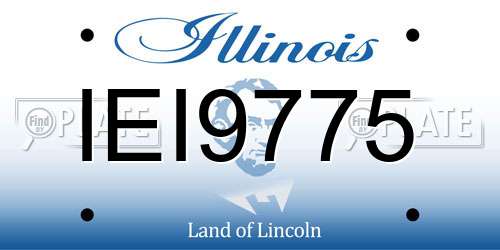 IEI9775 Illinois License Plate