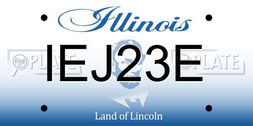 IEJ23E Illinois License Plate