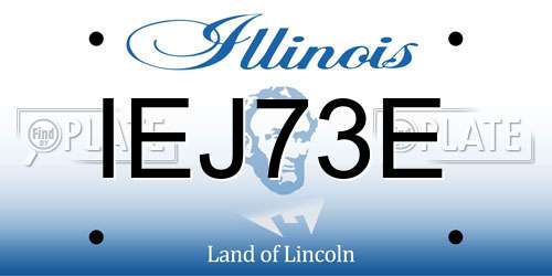 IEJ73E Illinois License Plate