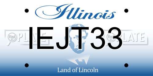 IEJT33 Illinois License Plate
