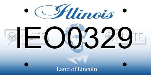 IEO0329 Illinois License Plate