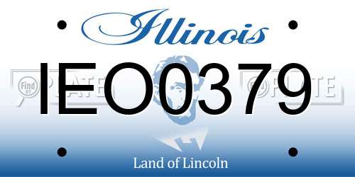 IEO0379 Illinois License Plate