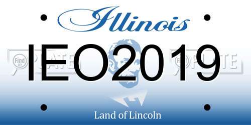 IEO2019 Illinois License Plate