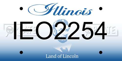 IEO2254 Illinois License Plate