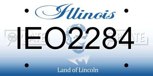 IEO2284 Illinois License Plate