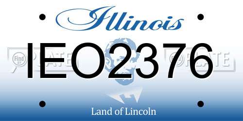 IEO2376 Illinois License Plate