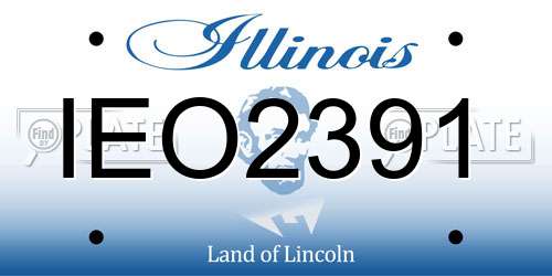 IEO2391 Illinois License Plate