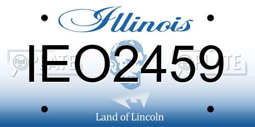 IEO2459 Illinois License Plate