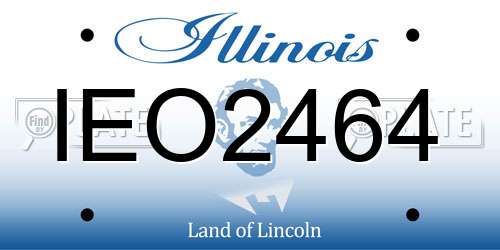 IEO2464 Illinois License Plate