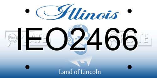 IEO2466 Illinois License Plate