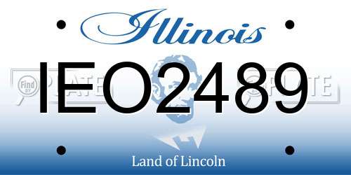 IEO2489 Illinois License Plate