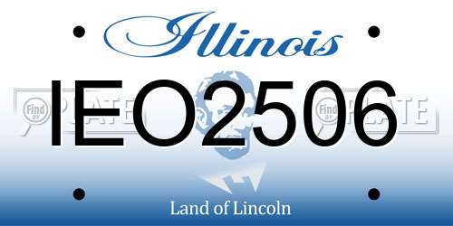 IEO2506 Illinois License Plate