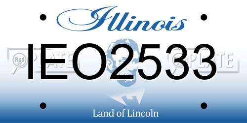 IEO2533 Illinois License Plate