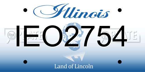 IEO2754 Illinois License Plate