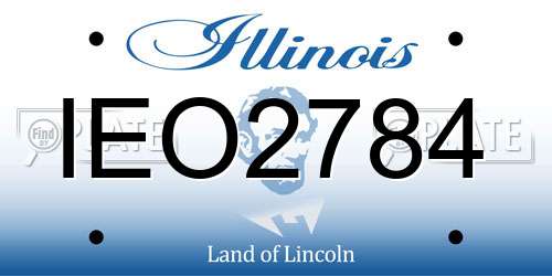 IEO2784 Illinois License Plate