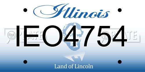 IEO4754 Illinois License Plate