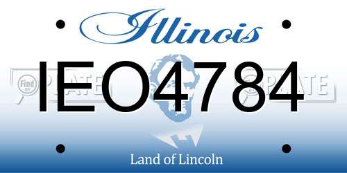 IEO4784 Illinois License Plate