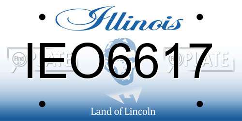 IEO6617 Illinois License Plate