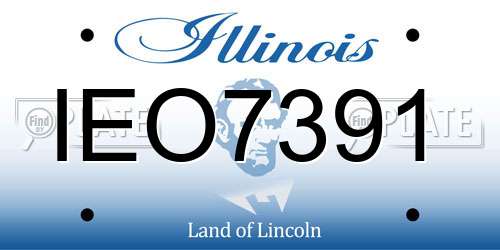 IEO7391 Illinois License Plate