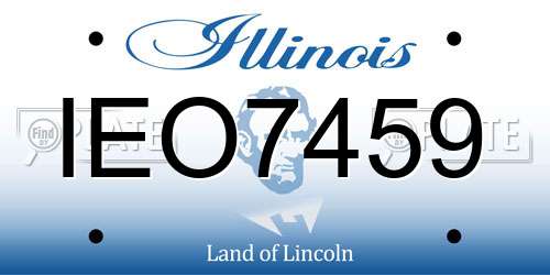 IEO7459 Illinois License Plate