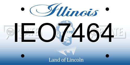 IEO7464 Illinois License Plate