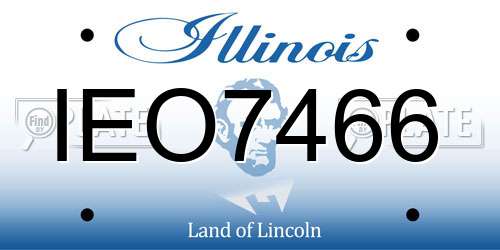 IEO7466 Illinois License Plate