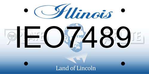 IEO7489 Illinois License Plate