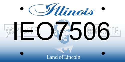 IEO7506 Illinois License Plate