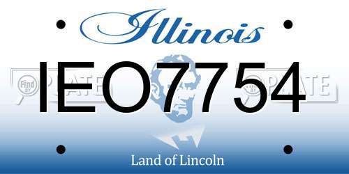 IEO7754 Illinois License Plate