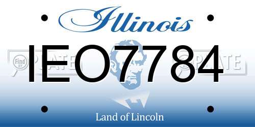 IEO7784 Illinois License Plate