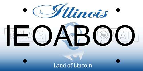 IEOABOO Illinois License Plate