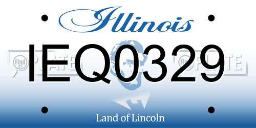IEQ0329 Illinois License Plate