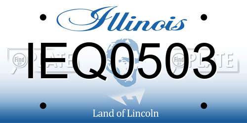 IEQ0503 Illinois License Plate