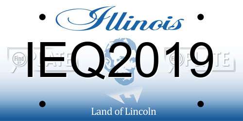 IEQ2019 Illinois License Plate