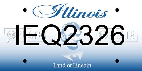 IEQ2326 Illinois License Plate