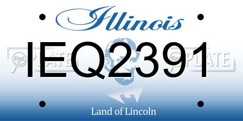IEQ2391 Illinois License Plate