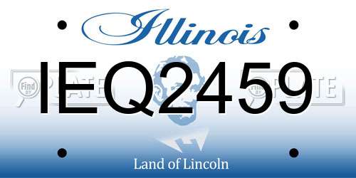 IEQ2459 Illinois License Plate