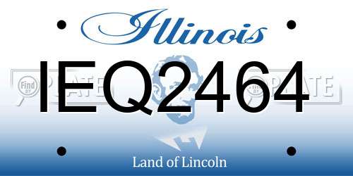 IEQ2464 Illinois License Plate