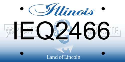 IEQ2466 Illinois License Plate