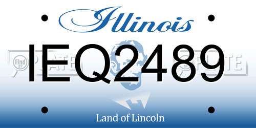 IEQ2489 Illinois License Plate