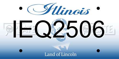 IEQ2506 Illinois License Plate