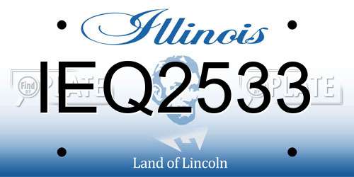 IEQ2533 Illinois License Plate