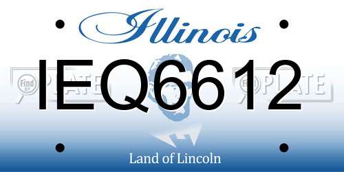 IEQ6612 Illinois License Plate