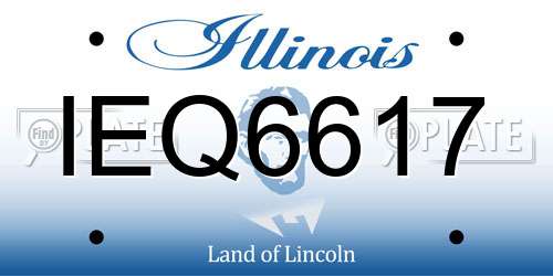 IEQ6617 Illinois License Plate