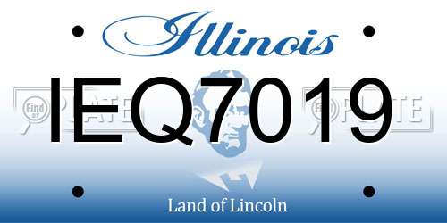 IEQ7019 Illinois License Plate