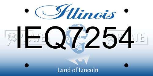 IEQ7254 Illinois License Plate