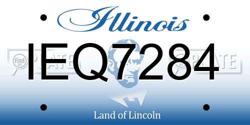 IEQ7284 Illinois License Plate